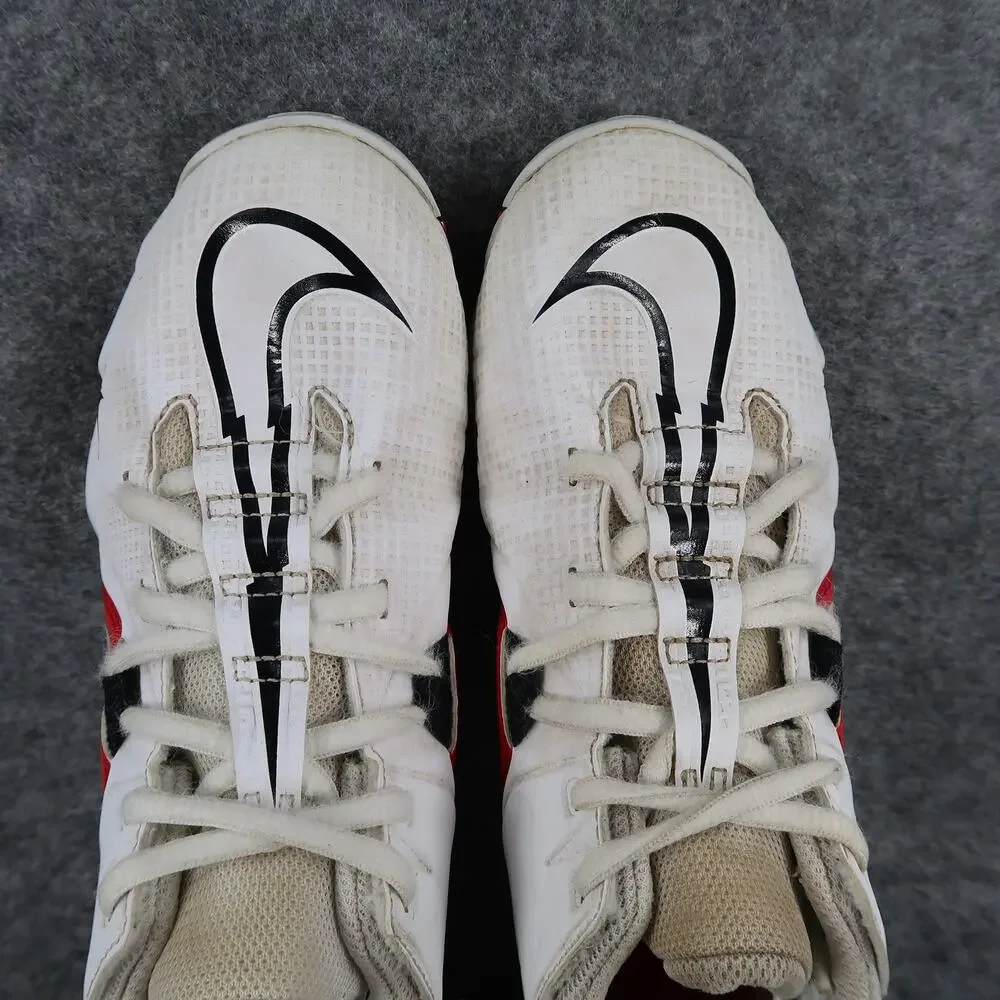 Nike Shoes Youth 4 Cleat Football Alpha Menace 3 Shark White Red Sport Athletic